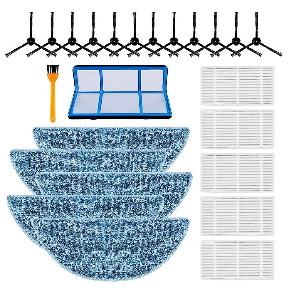 24pcs Filter Side Brush Hepa Filter For Ilife V3s/v5s/v5/v3l Robot