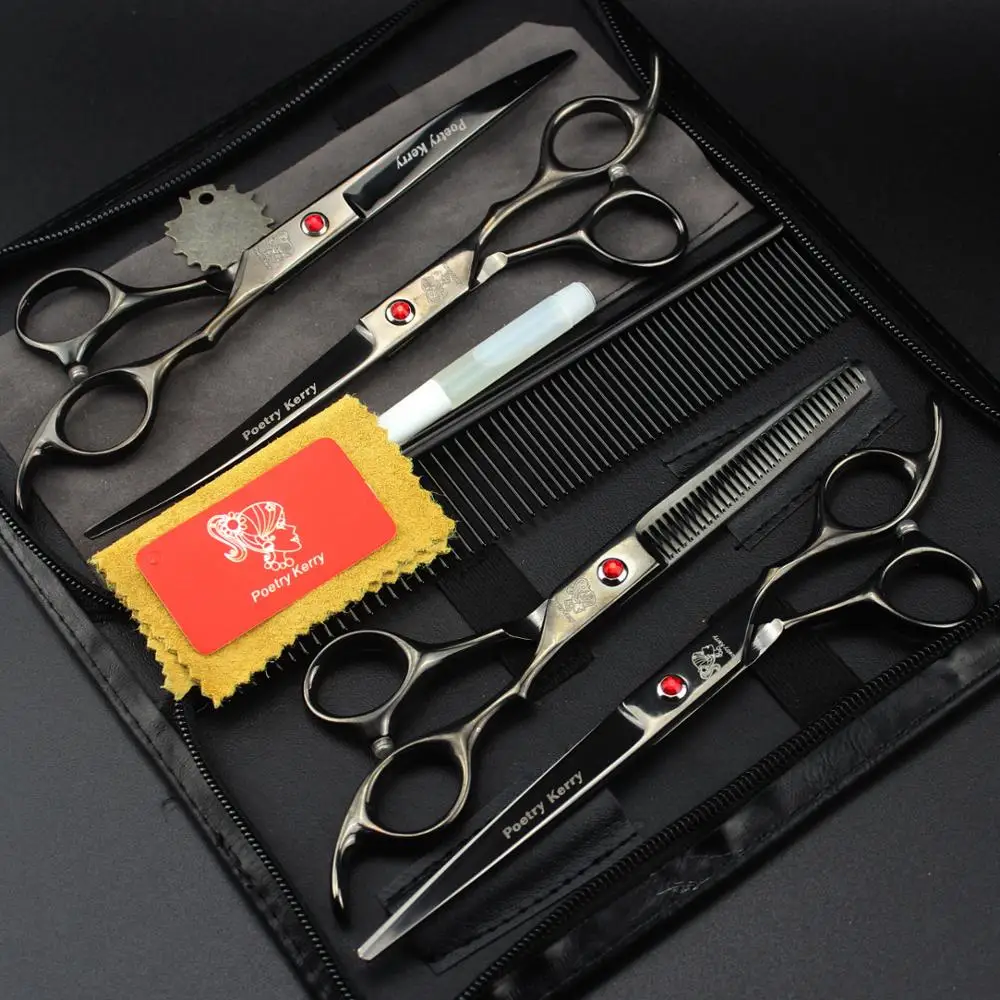 Dog Grooming Scissors Kit  Stainless Steel Pet Cat Hair Grooming Scissors Thinning Scissors Straight Shears Animal Barber Cutter