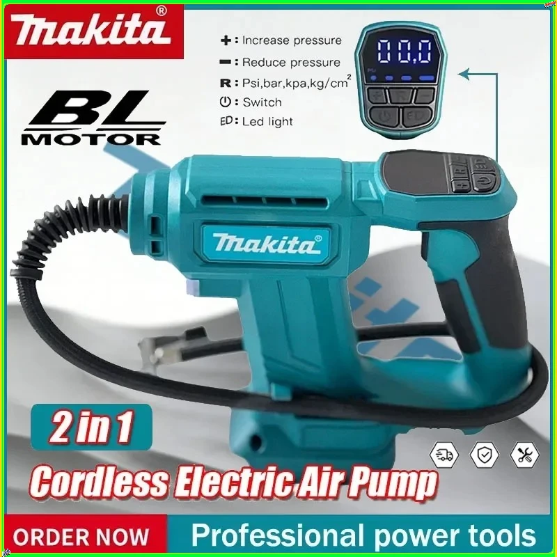 

Makita Air Compressor Cordless Portable Car Tire InflatorWith Digital Display Inflatable Pump For Makita Bettery Power Tool