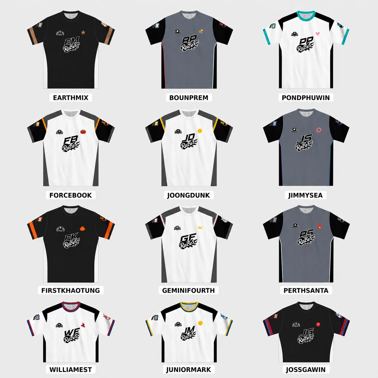 GMMTV LOL Fan Fest 2026 Jersey Shirt EarthMix GeminiFourth FirstKhaotung PondPhuwin BounPrem Thai Drama Unisex Tees