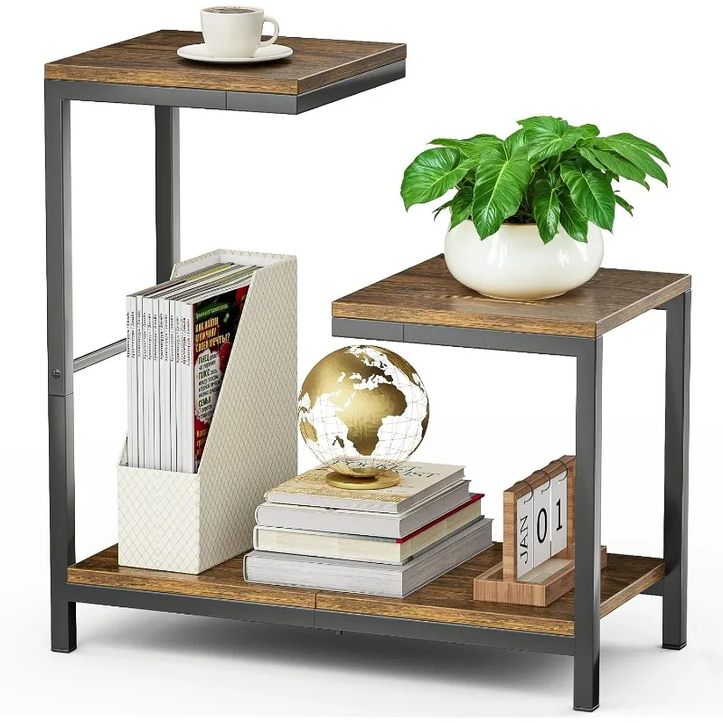 G-Shaped End Table - Small Side Table for Living Room 26 (L) X 25 (W) X 16 (H) Inch- Corner Tables for Small Spaces,Balcony