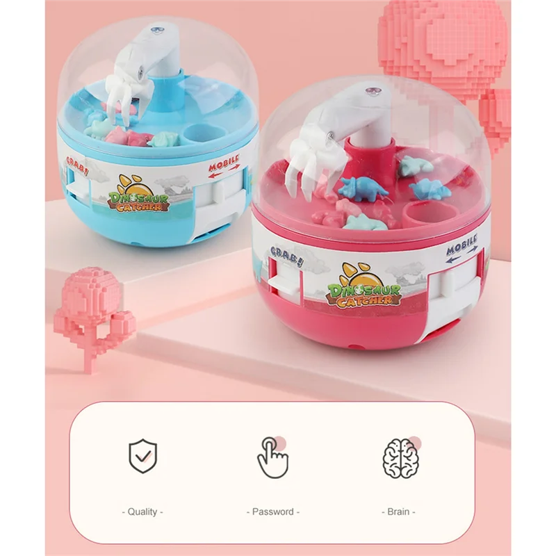 1 Set Mini Claw Machine With Mini Dinosaur Figures Claw Machine Prizes,Mini Claw Game Miniature Novelty