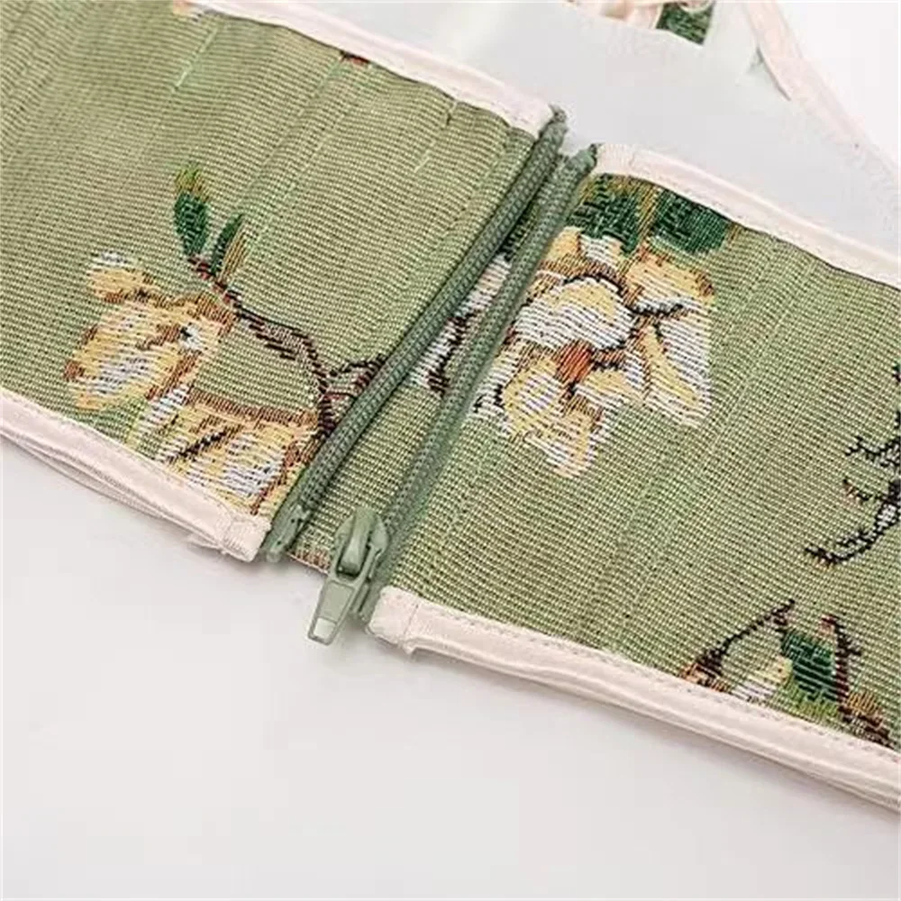 Французский стиль, картина маслом, цветочный готический корсет, корректирующее белье, женский пояс для контроля живота, сексуальный тренажер под грудью, пояс для похудения