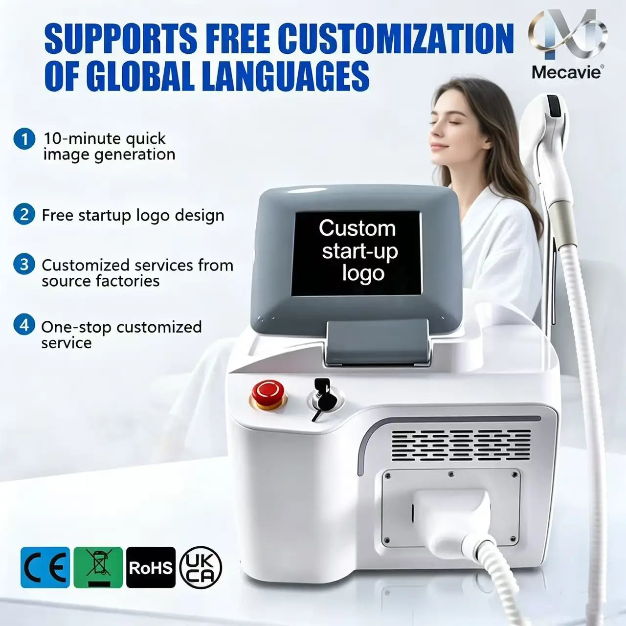 6000W 10‑Bars Diode Laser Hair Removal Device 755 808 810 830 940 1064nm Ice Point Painless Permanent Salon Beauty Machine