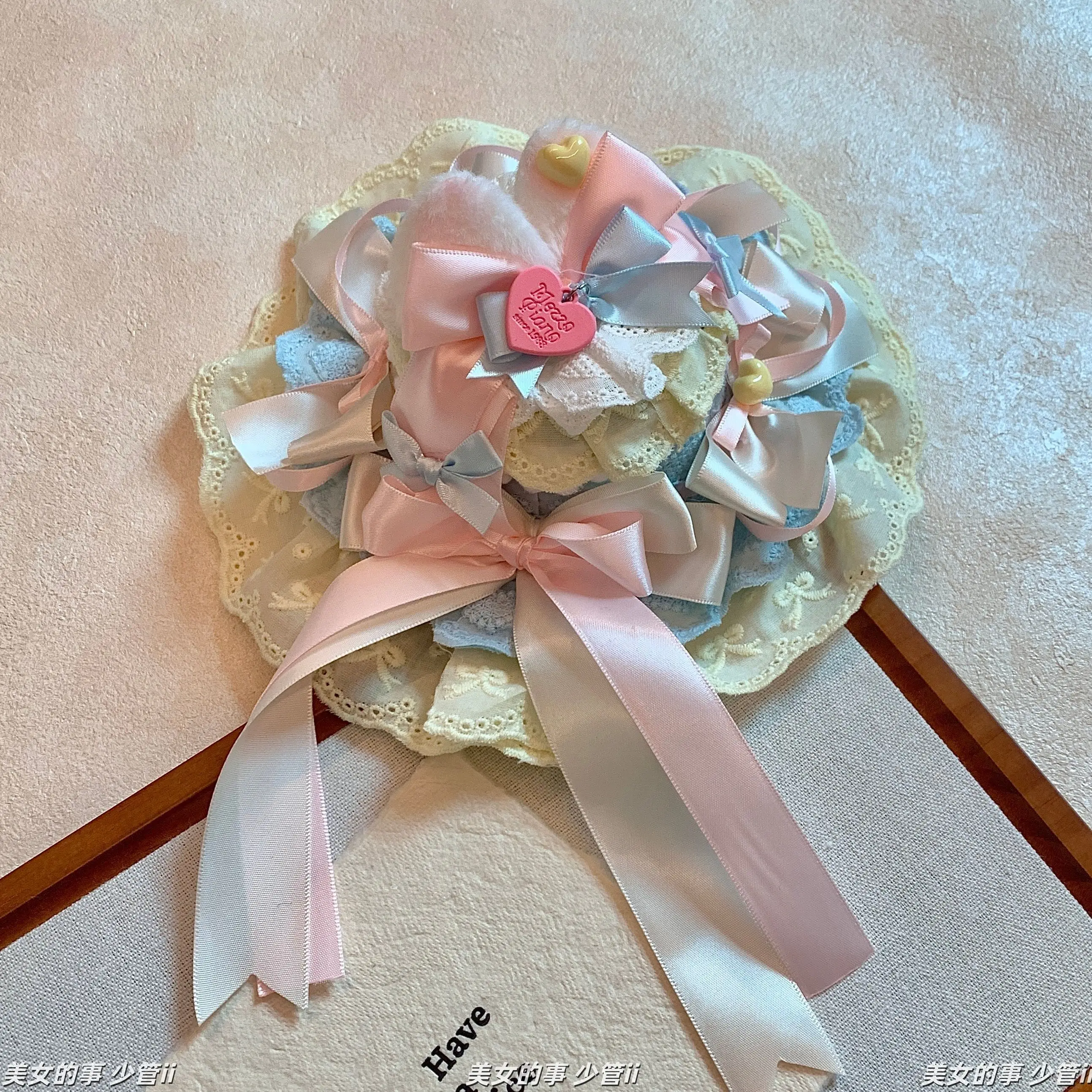 إكسسوار شعر لوليتا لطيف مصنوع يدويًا، قبعة صغيرة من الدانتيل على شكل أذن القطة، أغطية رأس لوليتا حلوة متعددة الاستخدامات