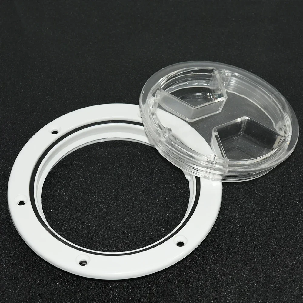 4 6 Inch Round Deck Plate Marine Access Boat Inspection Hatch Cover Plate Cut Out ABS Plastic Clear Boat Deck Hatch custom