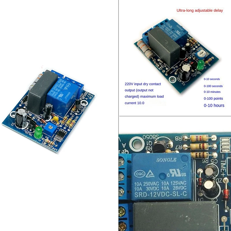 AC 220V Adjustable Timer Delay Switch Turn On/Off Time Relay Module New