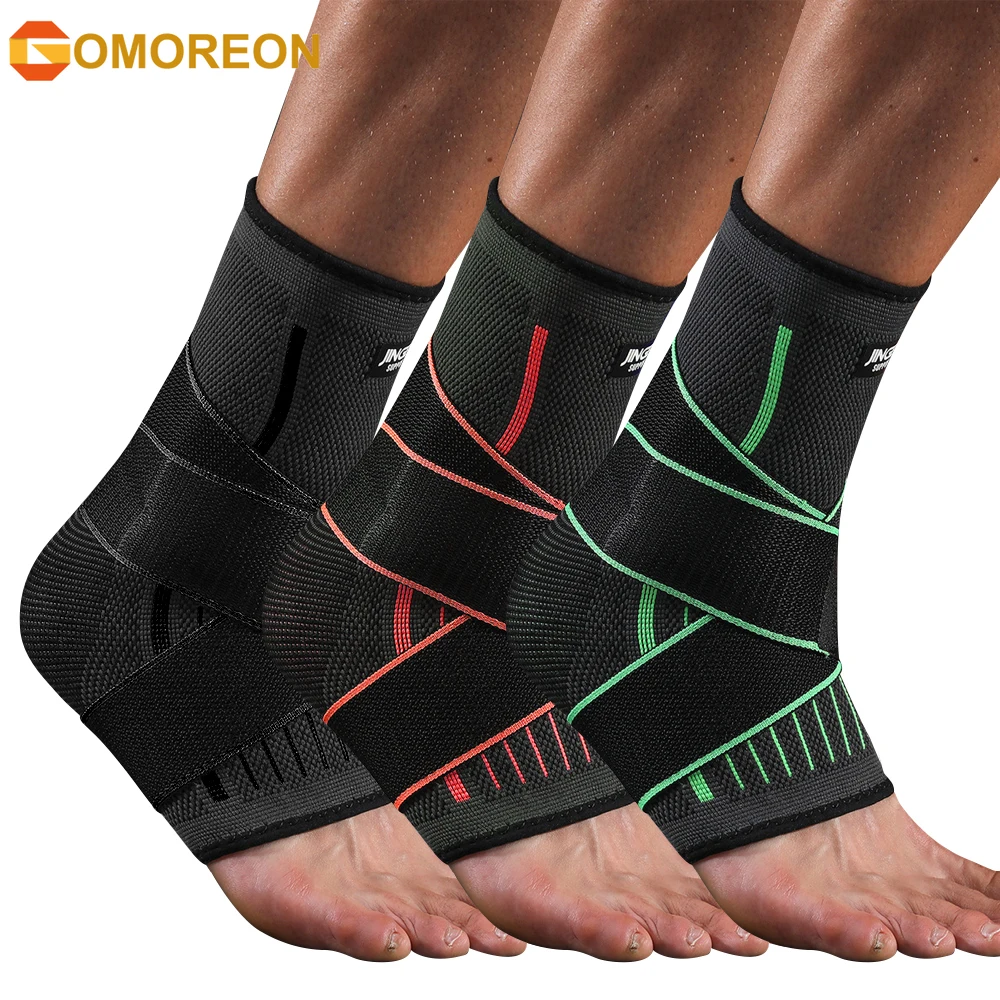 

1Pcs Ankle Brace Compression Sleeve, Adjustable Ankle Support for Sprained, Plantar Fasciitis, Pain Relief, Injury Recovery