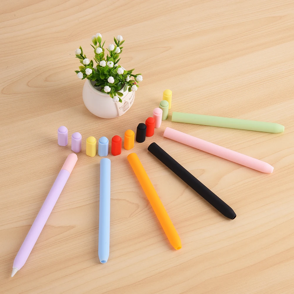 

Quality Cartoon silicone pen case for ApplePencil 3generation USB-C Anti-slip and anti-drop tablet stylus case Solid color Cover