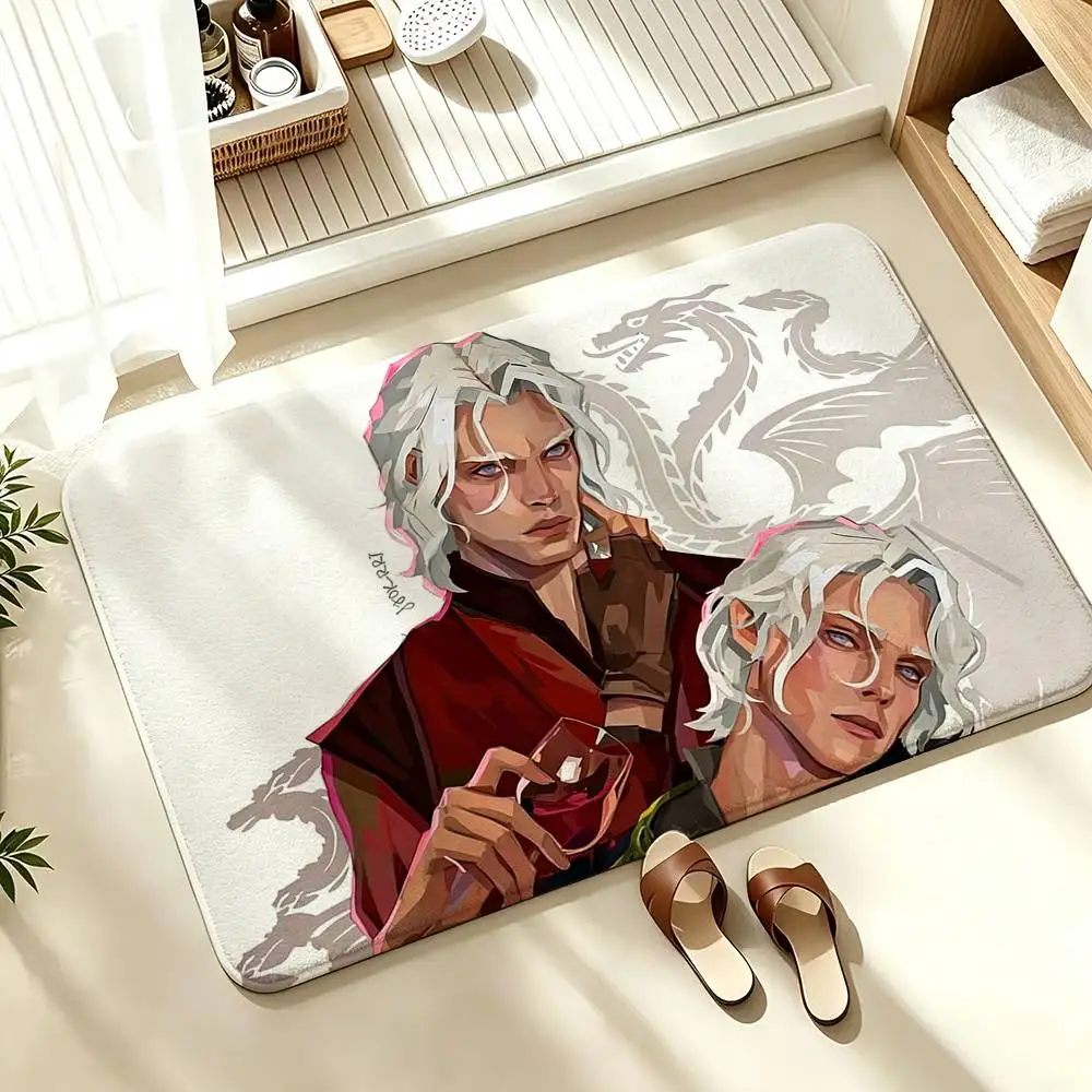 COOL A-Aerion T-Targaryen B-Brightflame  Soft Absorbent Decorative Floor Mat for Bathroom Entryway Living Room