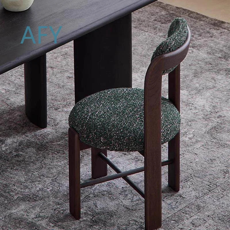 Dining Chair for Nordic Retro Lounge Dining Room Solid Wood Modern Light Luxury Study Home Simple Art Dining Room Furniture