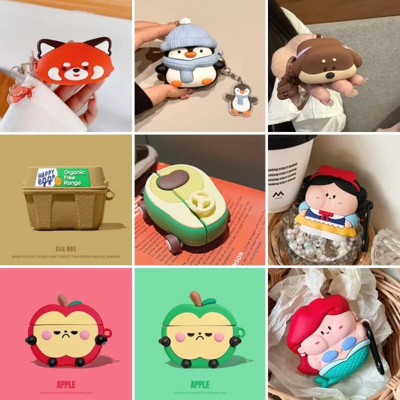 

For AirPods Pro 3 2025 1/2/3/4 Pro2 Case Cartoon Cute Puppy Silicone Soft Earphone Shockproof Cover Protective Sleeve Funda