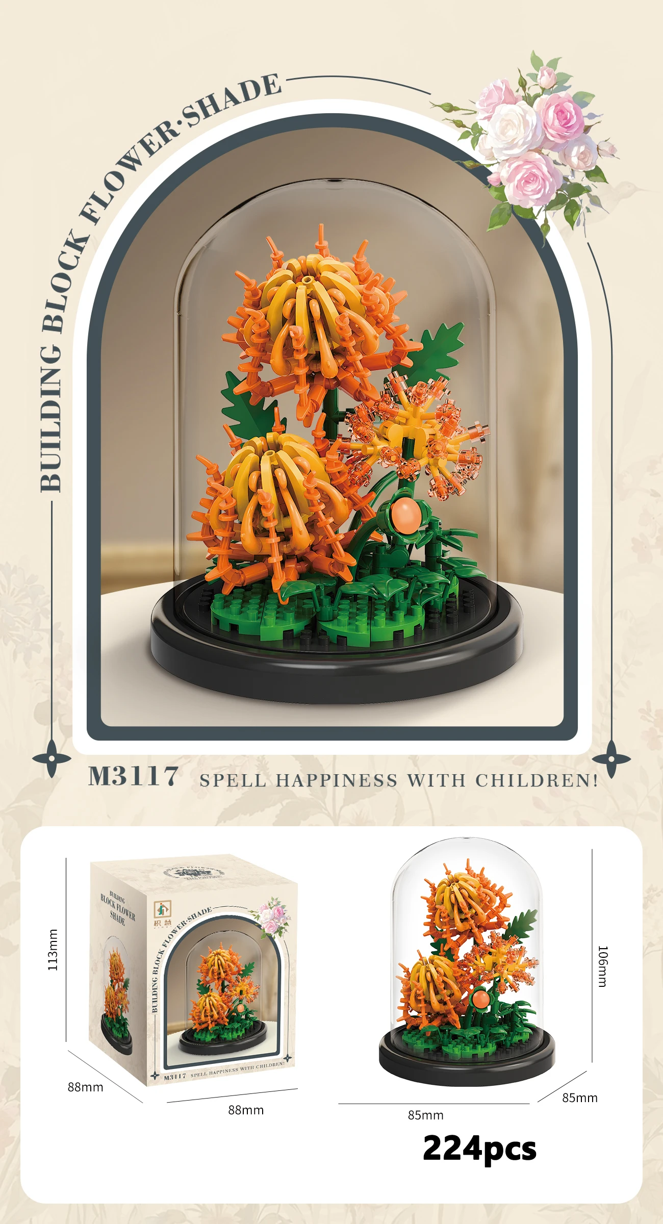 Eeuwige Bloemboeket Bonsai Potplant Micro Bouwstenen Model Woondecoratie Puzzel Speelgoed Kinderen Verjaardag Kerstcadeaus
