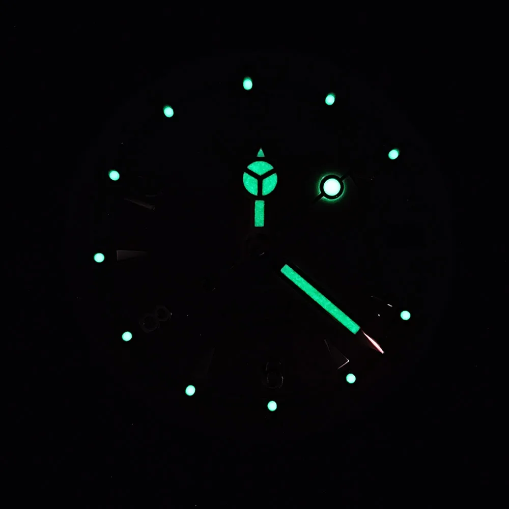 NH35 dial High Quality 28.5mm custom logo watch Dial Fit NH35 movement green luminous watch accessories repair tool