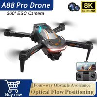 New A88 Remote Control 8K HD Drone Professional Dual Camera GPS Brushless Obstacle Avoidance Remote Control Plane Boy Gift Toys