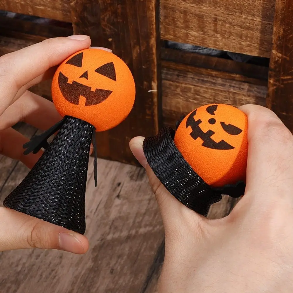 Skacząca Dynia na Halloween z Głową Dyni, EVA, Halloween, Skaczący Elf, Plastikowa Czarna Sprężyna, Skaczące Zabawki Dynie