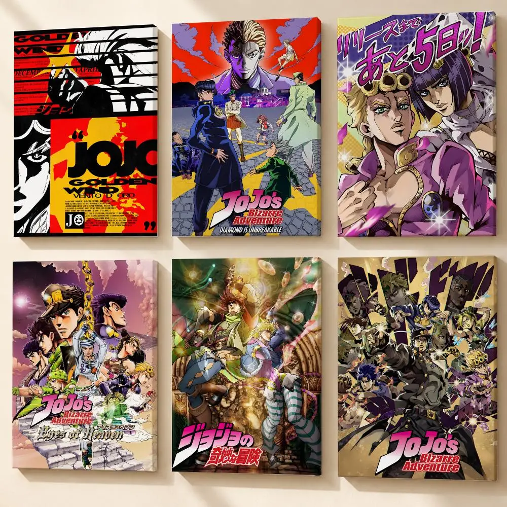 Aniem J-joJo's Bizarre Adventure Framed Wall Painting Canvas Poster Wooden Stretcher Frame Inner Frame Kit for Wall Art Painting