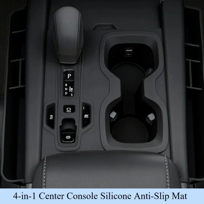 Gear Shift Cover Custom Precise Fit Accessories For Lexus RX300/RX450h 2023-2025 4‑In‑1 Center Console Silicone Non‑Slip Mat