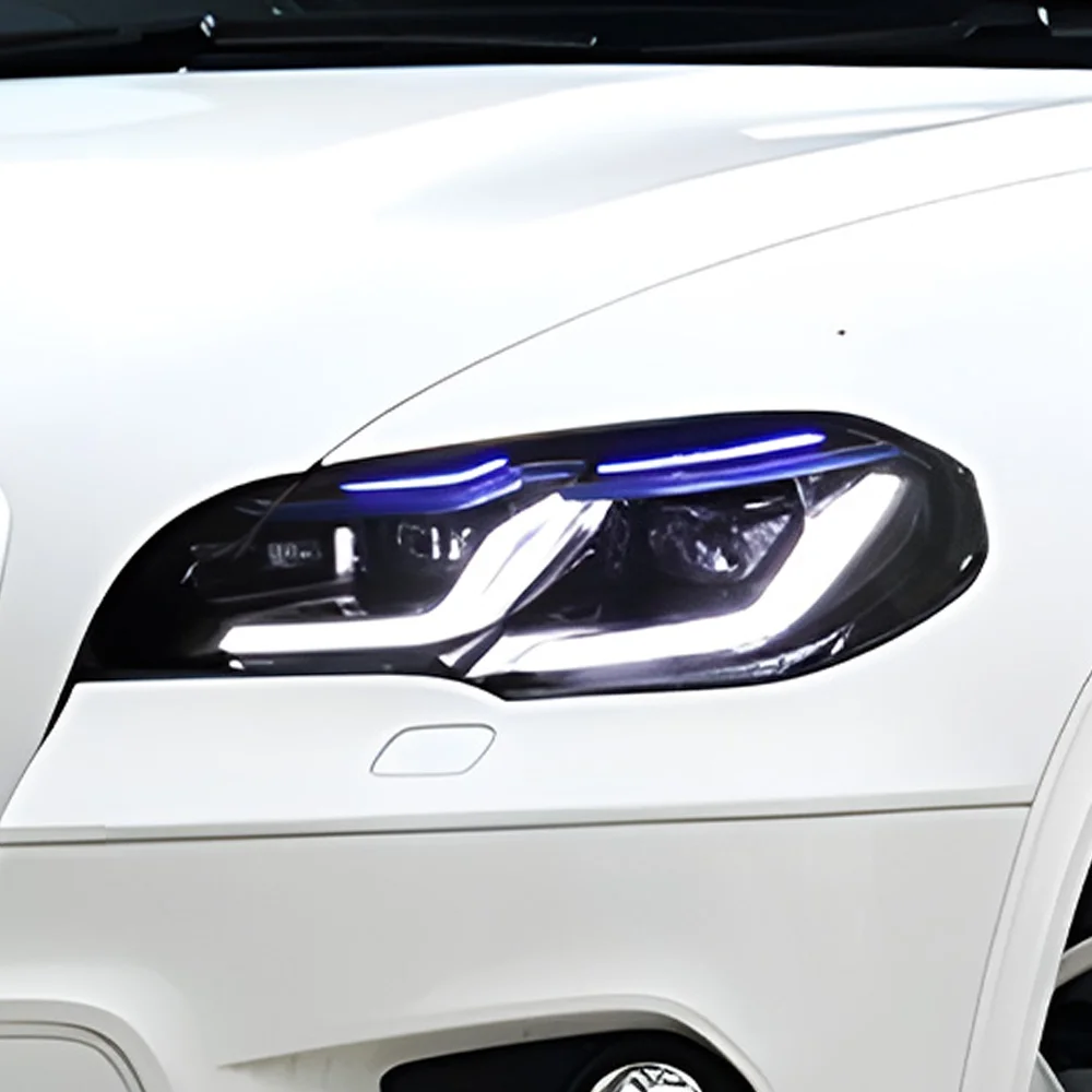 

For BMW X5 E70 30i 35i 40i 2007-2013 LED Auto Headlights Assembly Upgrade Double L DRL Dynamic Projector Lens Tool Accessories