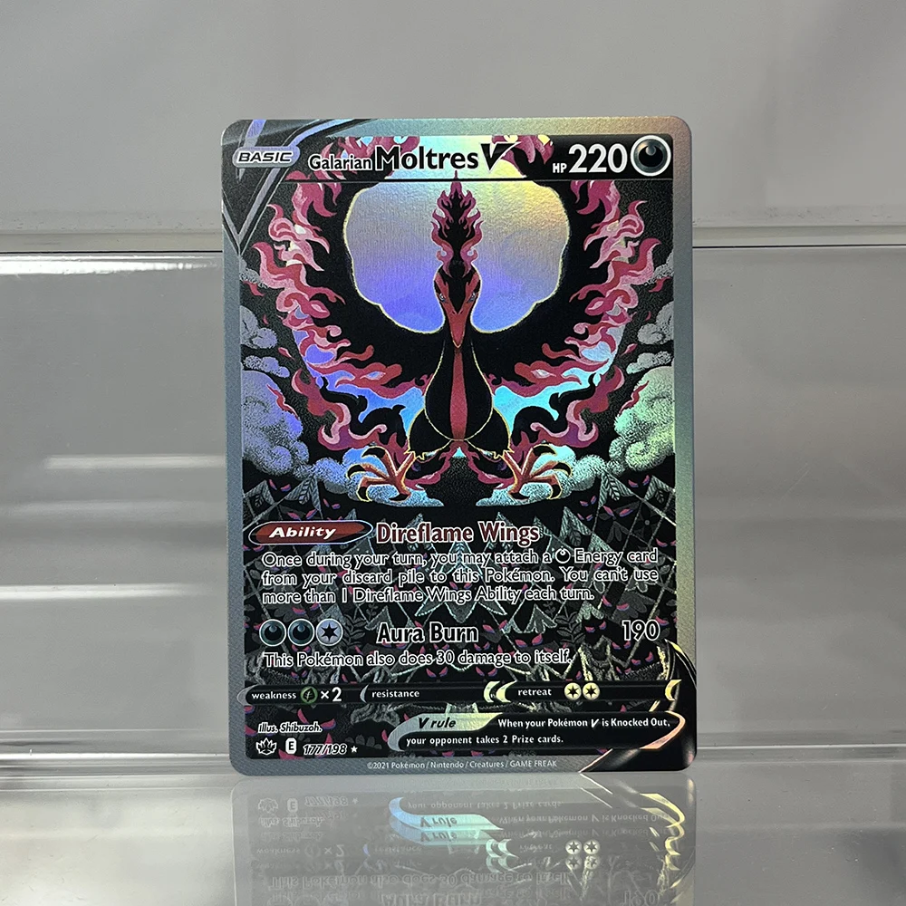 Pokémon Flash Shinney Tranding Cards Sword&Shield Charizard Zapdos Aerodactyl Game Collection Holographic Cards PTCG Proxy Cards