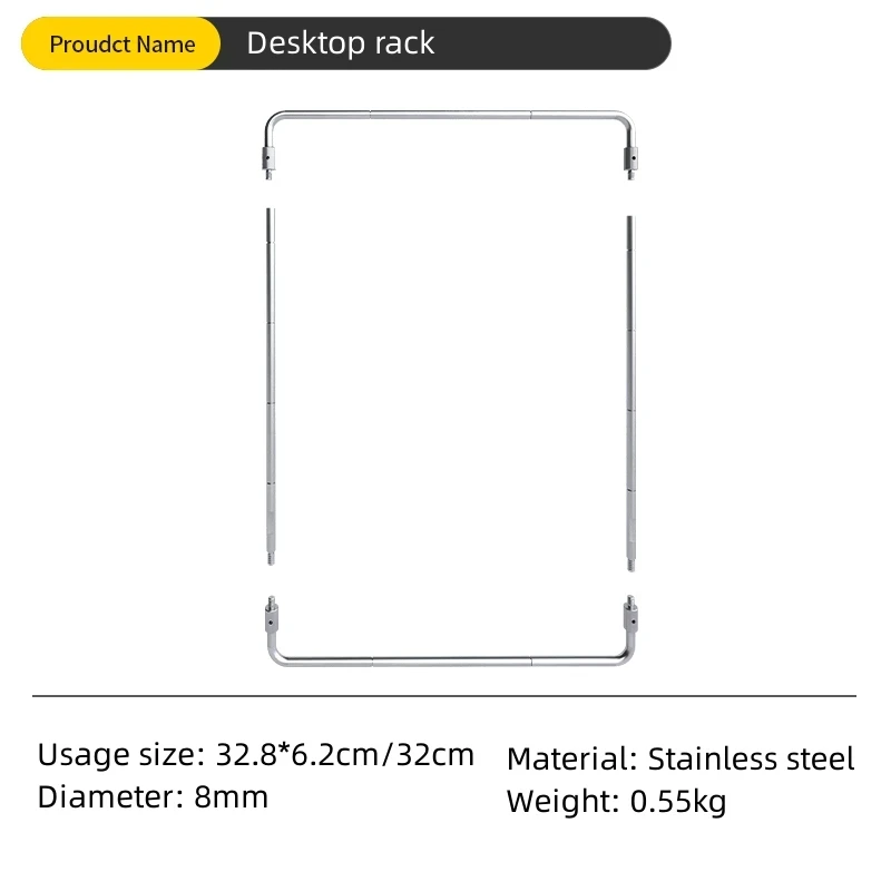 Imagem -05 - Portátil Expansível Light Pole Stand Acessórios de Mesa Igt ao ar Livre Aço Inoxidável Desktop Frame Camping