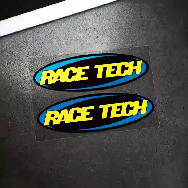 2x Car Styling Sticker for Sponsor Race Tech Twisted Teeth Shock Absorber Modified Decal Motor Front Shock Graphics