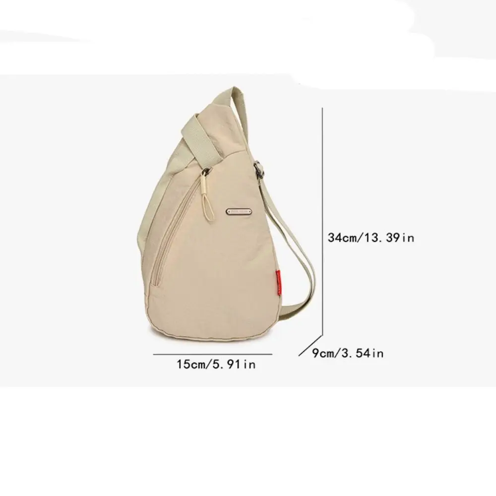 New Nylon Unisex Chest Bag Portable Sport Phone Crossbody Bag Droplet Shaped Waterproof Shoulder Bag