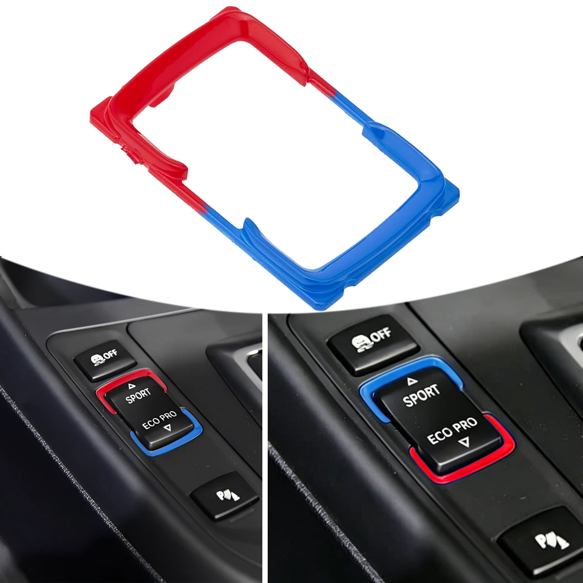 Dual Color Car SPORT ECO PRO Drive Mode Button Frame Replacement For BMW 1 2 3 4 Series F20 F21 F22 F23 F30 F33 F34 F32 F36