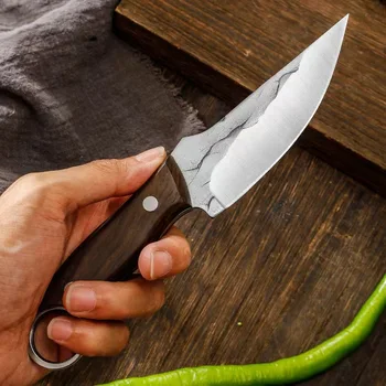 Hand-Forged Bone Sharpener Boning Knife Handle Meat Small Knife Cleaver Sharp Durable Convenient Small Knife Meat Cutting Fruit
