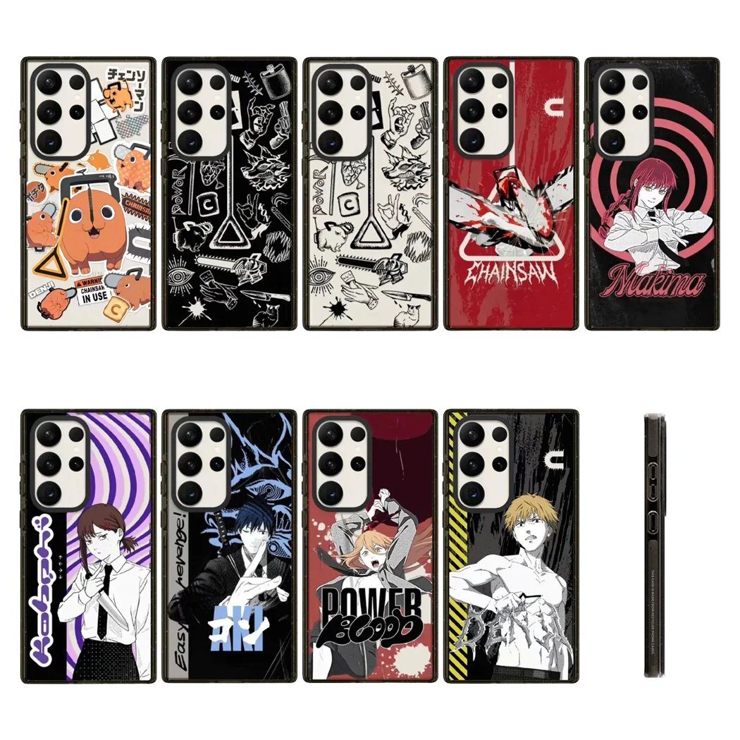 

Chainsaw Anime Acrylic Border Magnetic Phone Cover for Samsung Galaxy S23 S24 S25 Ultra S25+ Plus Case