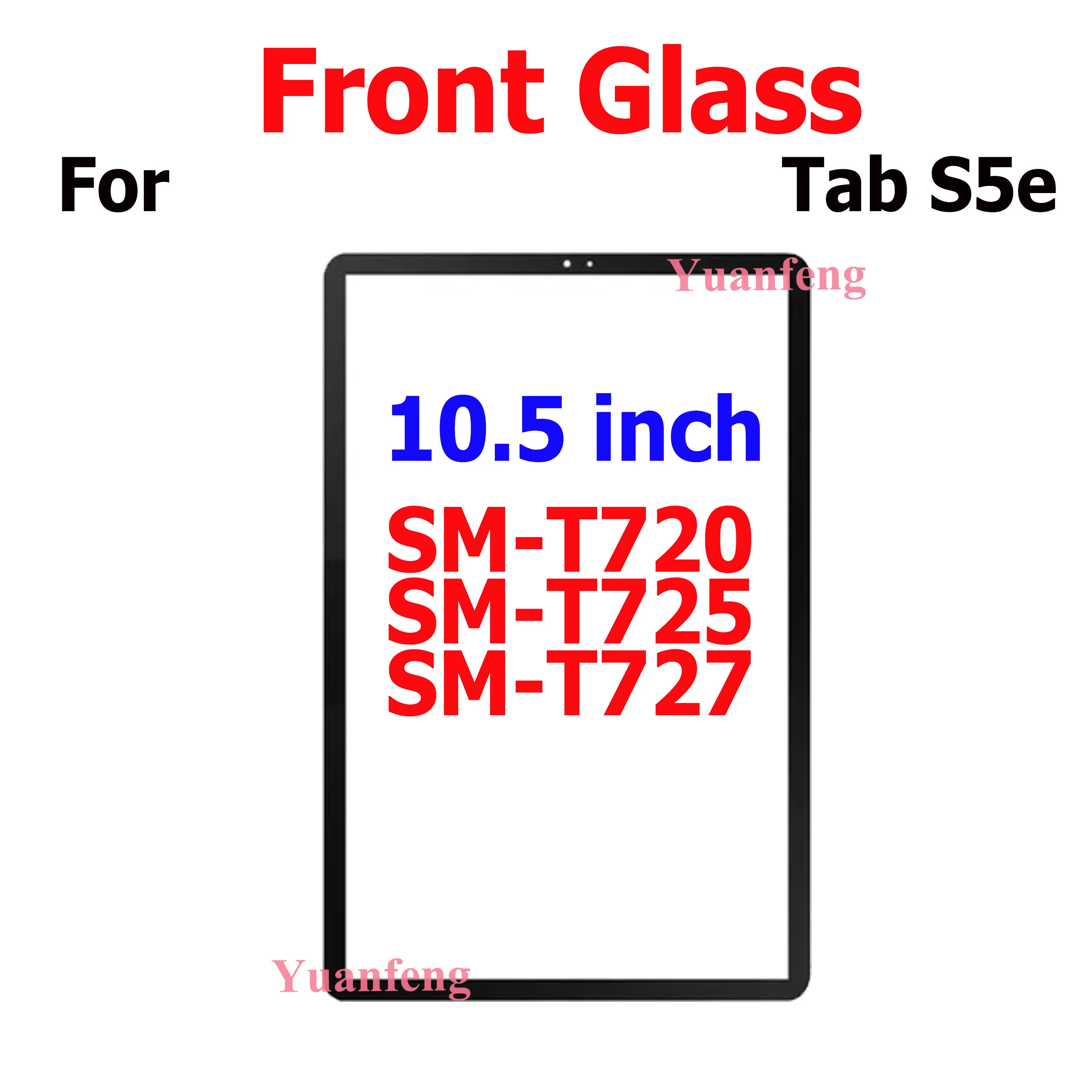 For Tab S5e T720 T725 Touch Screen Panel Tablet SM-T720 Front Outer LCD Glass Lens With OCA Replacement