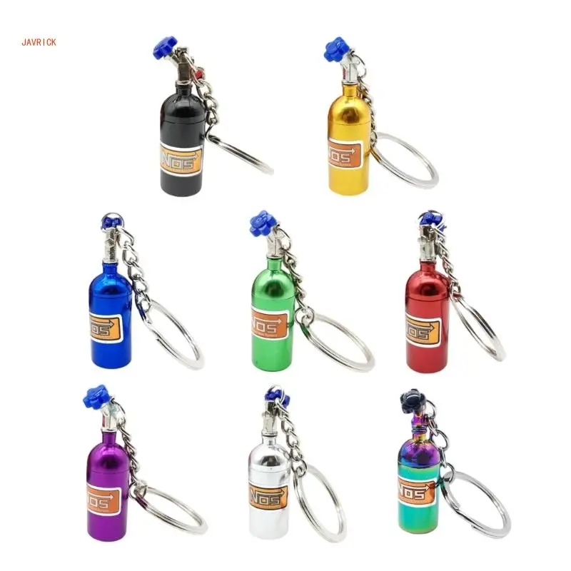 Nitrous Oxide Bottle Simulation Keyring, Aluminum, Perfect Gift for Motorbike Car Lover Enthusiasts Daily Use and Shows