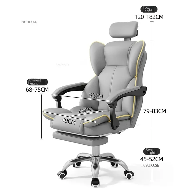 American Lifting Office European Backrest Computer Chair Simple Office Furniture Home Gaming Chair Swivel Ergonomic Seat