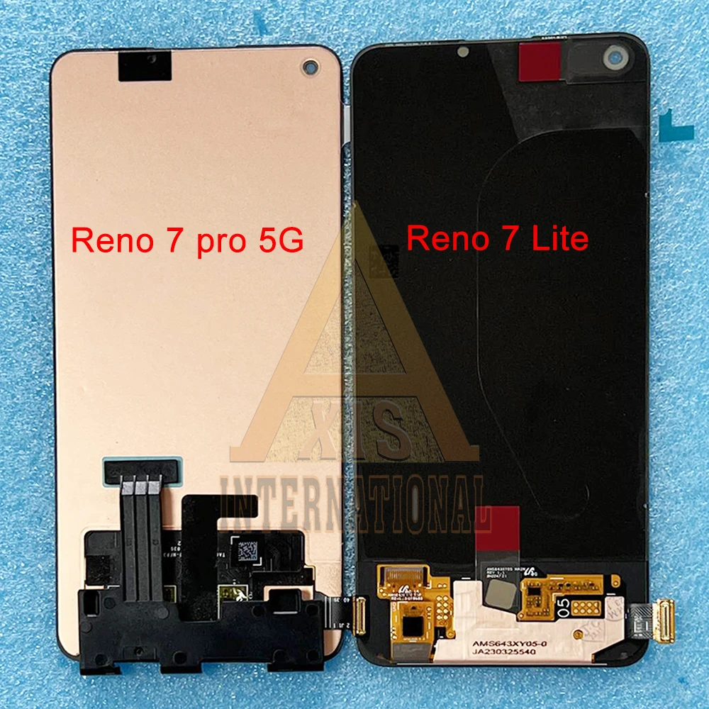 Original AMOLED For Oppo Reno 7 lite LCD Frame CPH2343+Touch Panel Digitizer For Oppo Reno7 Pro 5G LCD PFDM00 Display Display