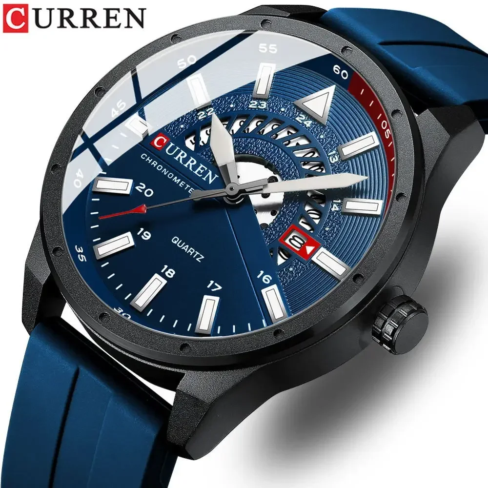 Curren 8421 Men\'s Watch Tape Watch Quartz Business Calendar Men\'s Watch 2024 New