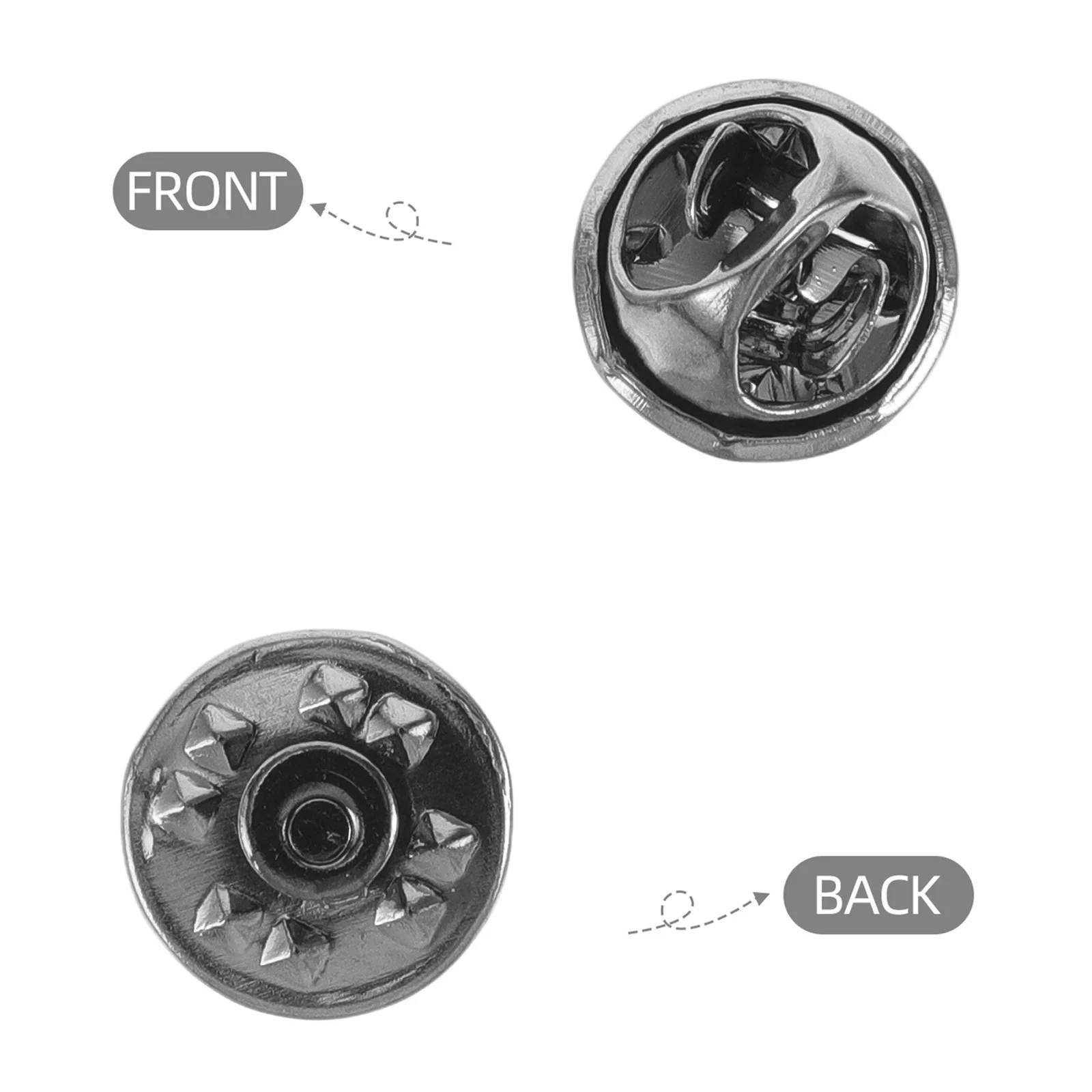 30Sets Metal Butterfly Clutch Pin Backs Strong Secure Locking for DIY Brooch Lapel Pin Craft Making Badge Accessories