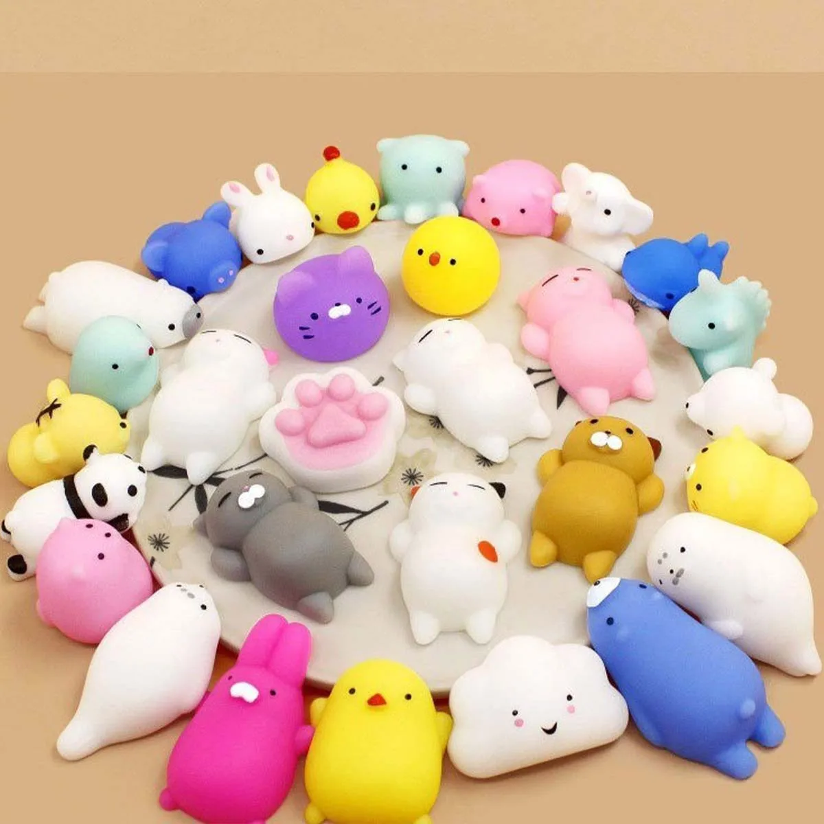 30PCS Pinch the Joyful Animal Tuan, Decompression Tool, Children\'s Push Scan Code Small Gift, Offline Activity Gifts