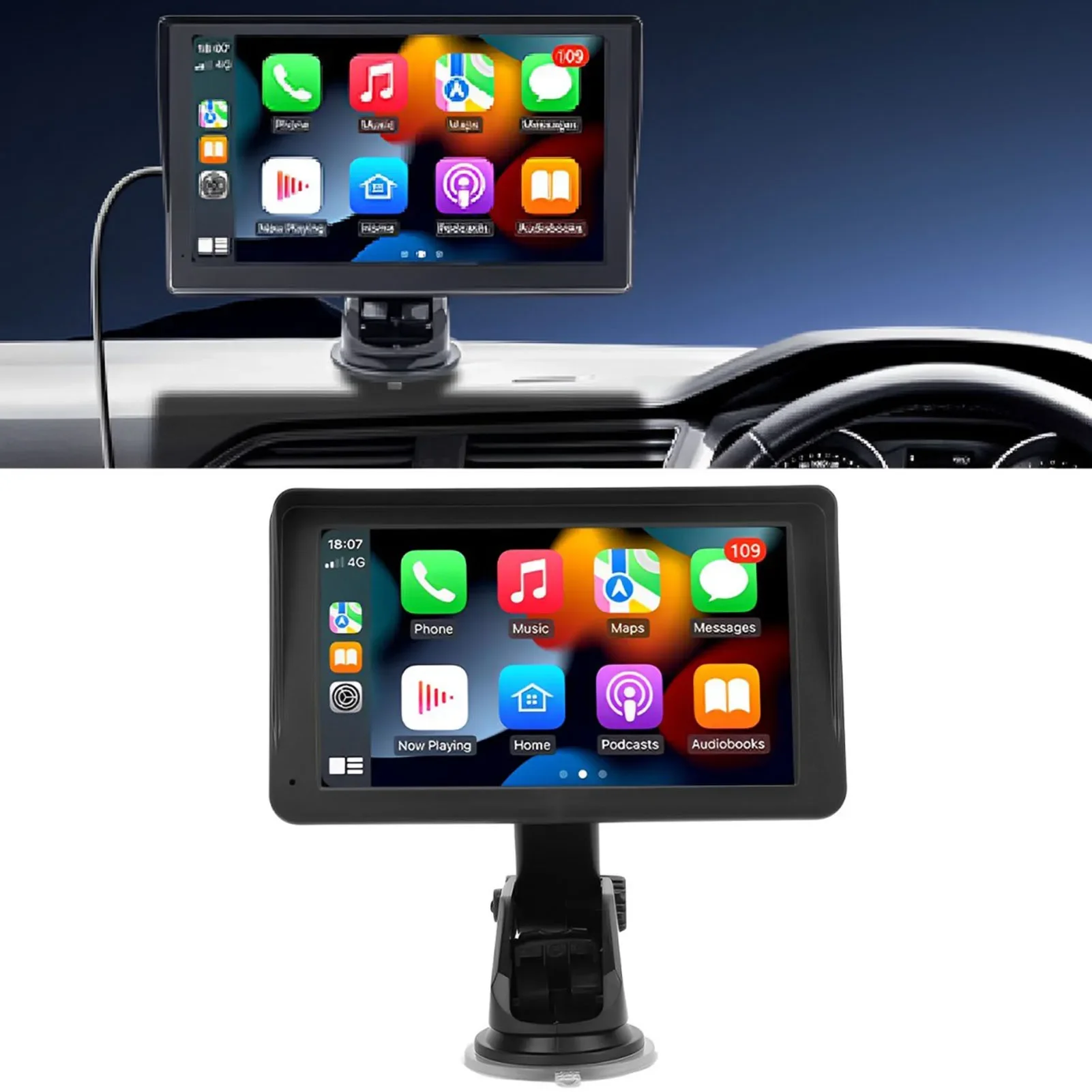 

7in Portable Car Touch Screen Bluetooth FM Radio for Siri Reverse Image MP5 Player Screen for Carplay for Android Auto