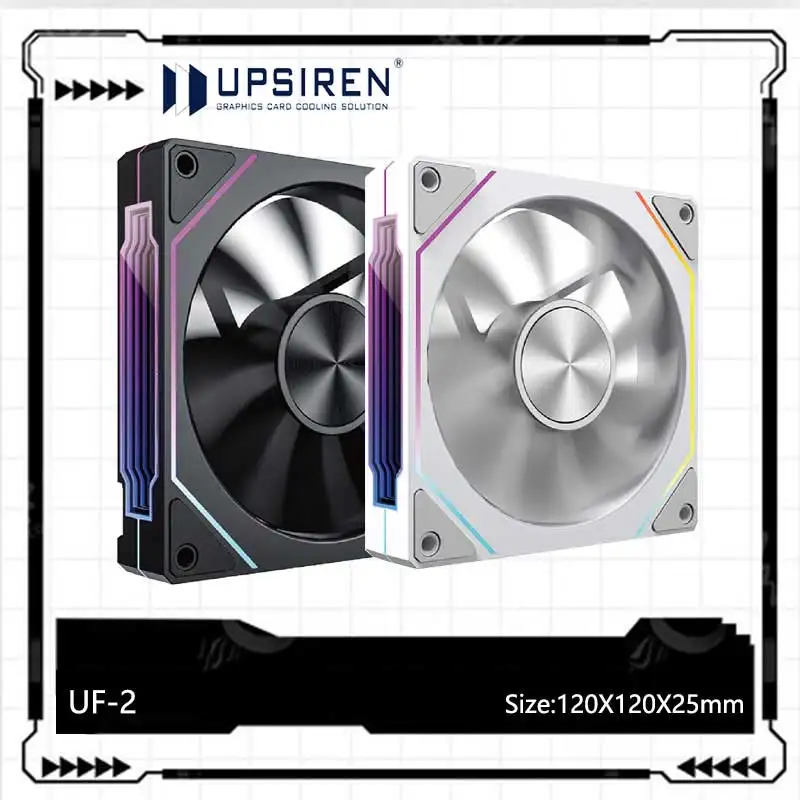 UPSIREN UF-2 PRISM 5 PRO Computer Chassis Fan ，12cm ARGB 4 Pin PWM Quiet Cooling Fan ，Regular /Reversed  Dual mode selection