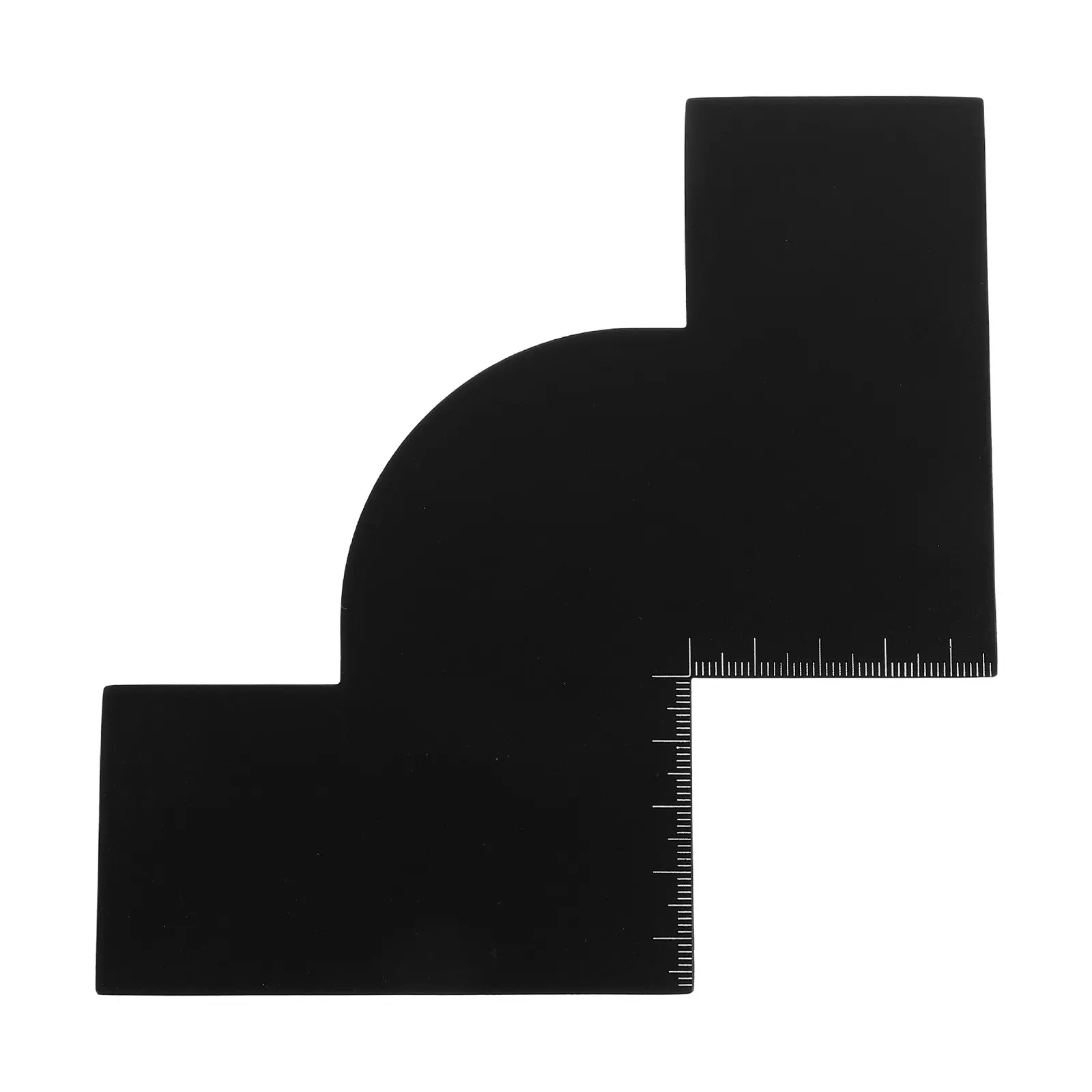 Plastic Hairline Shaper Beard Stencil with Built-in Ruler Reusable Tool for Barbers and Personal Grooming