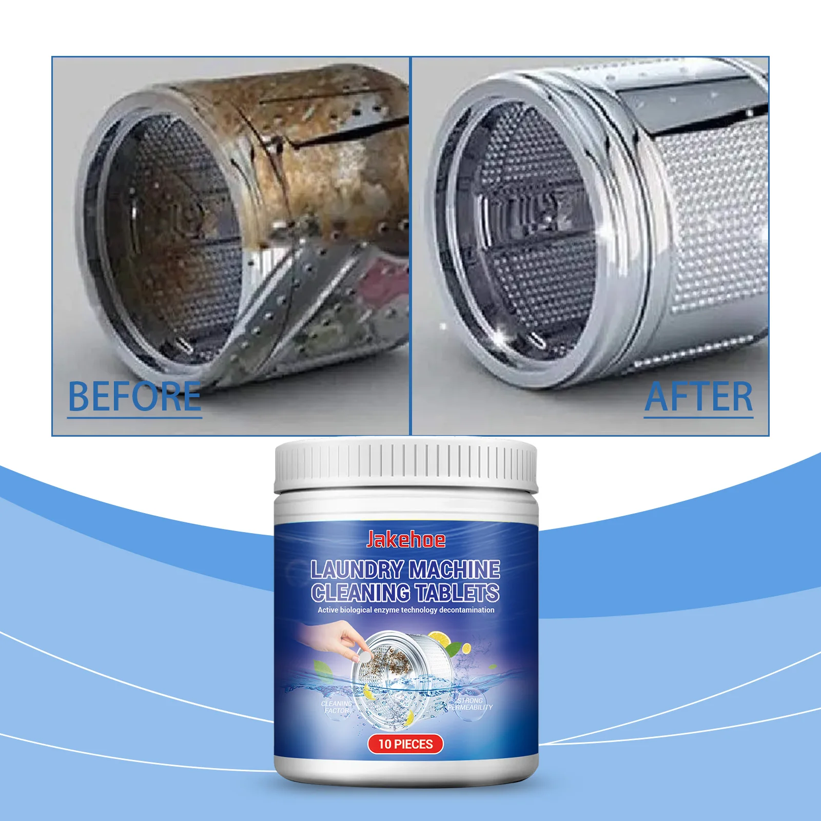 Washing Machine Cleaning Effervescent Tablets Deep Cleaning Drum Drum Washing Machine Powerful decontamination Eliminates odors