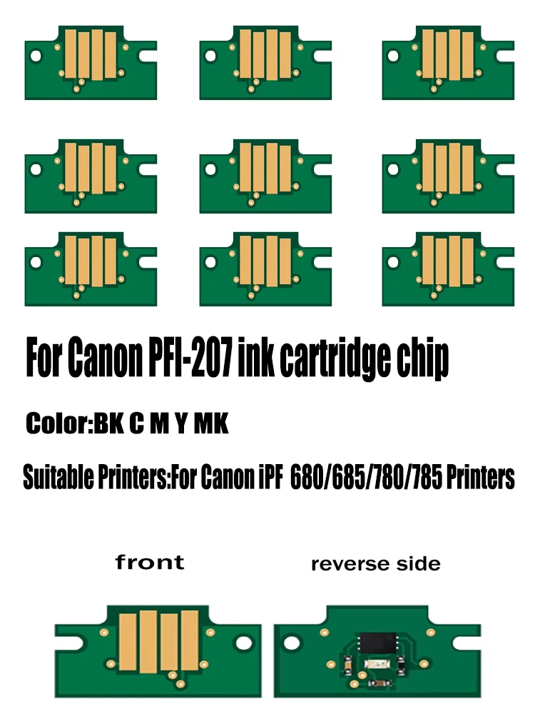 Ink Cartridge Chip PFI-207 Cartridge Chip For Canon iPF680 iPF685 iPF780 iPF785 printer