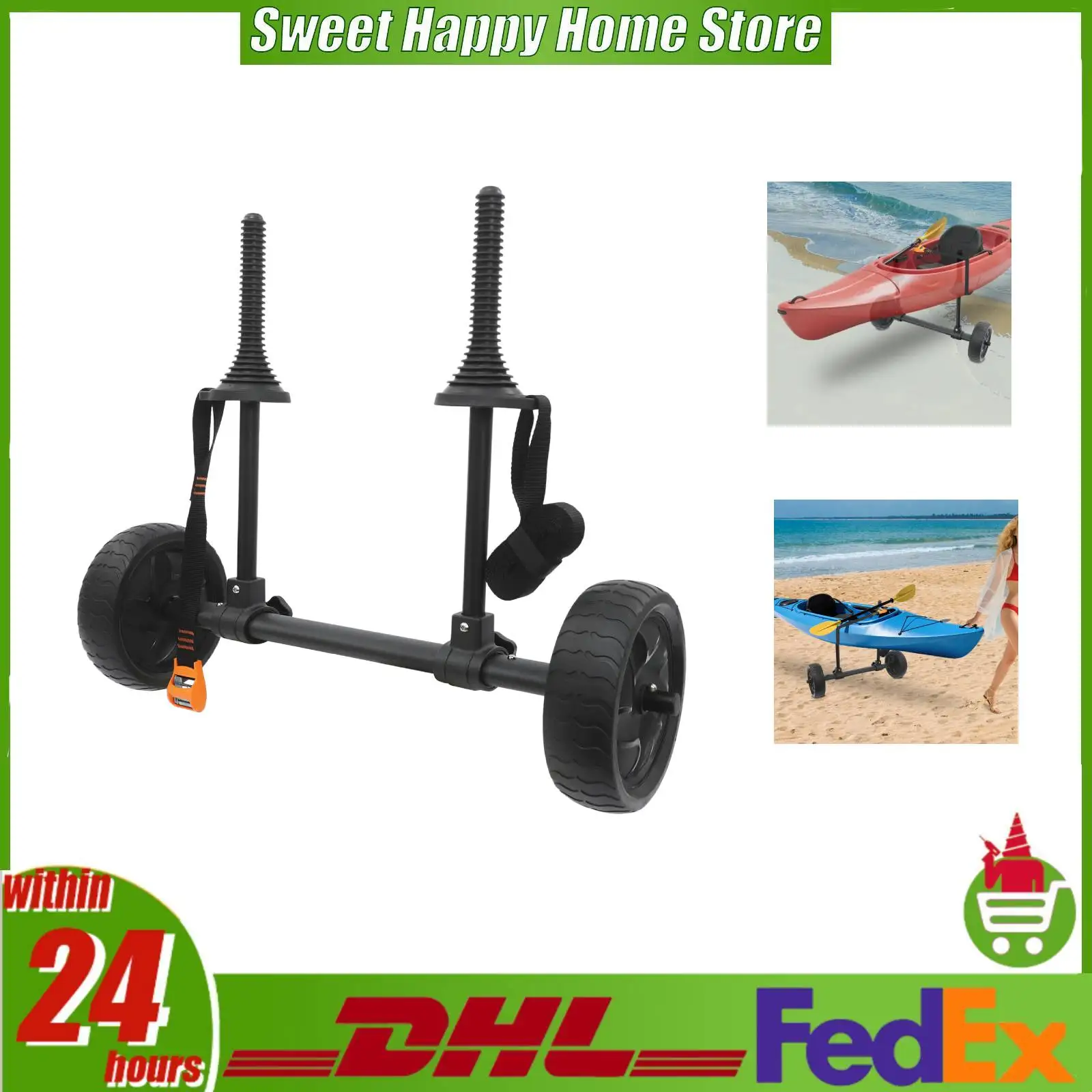 

Тележка для каяка и каноэ с регулируемой шириной 2.36-11.02 дюймов, грузоподъемность 99.2 фунтов, колеса 7.87 дюймов для каяков, каноэ и сапбордов