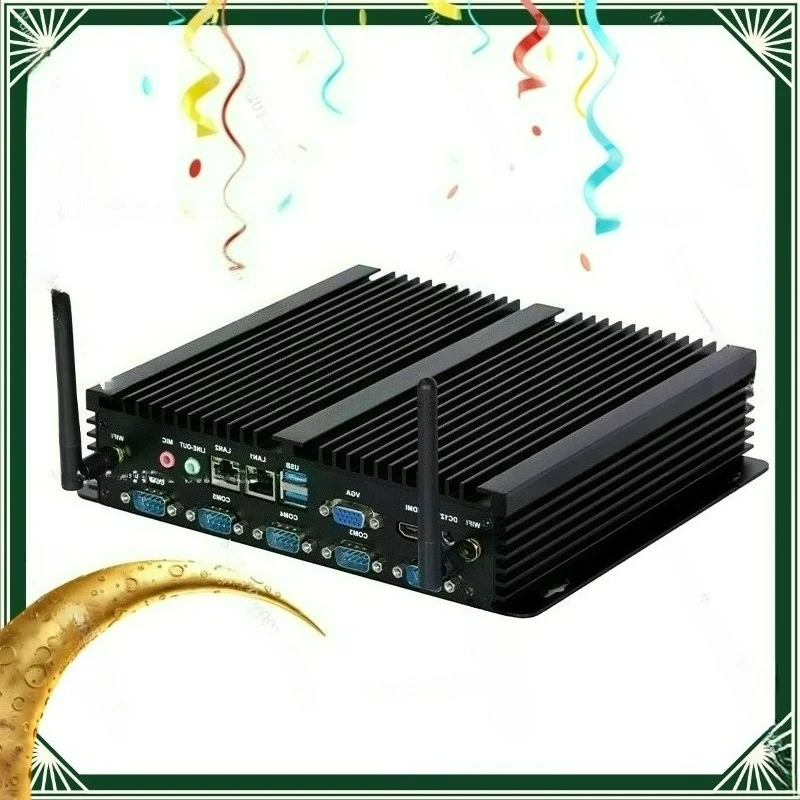 Fanless Embedded Industrial PC Quad Core i5-4200u 4th Gen Mini Computer with 6COM