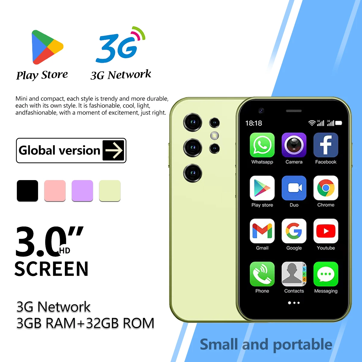 Ultra Compact Mini 24 Mobile Phone 3.0