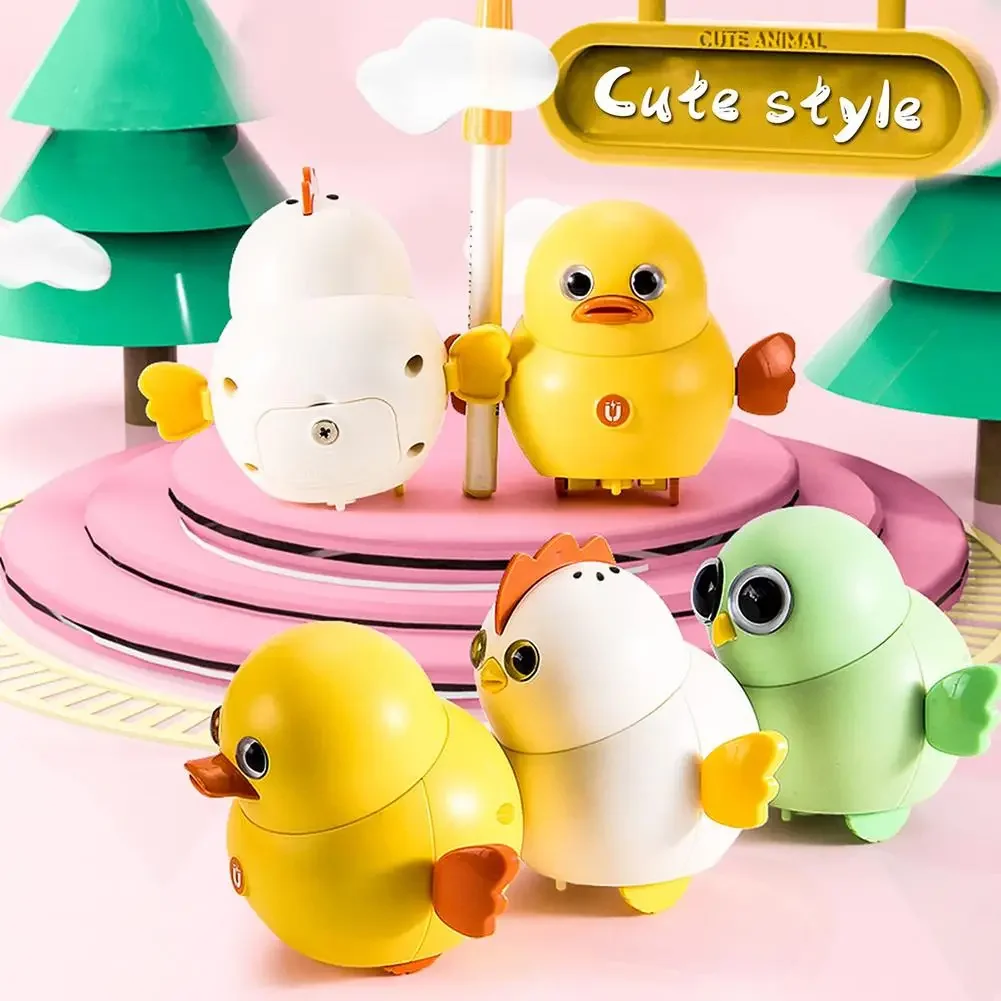 

1Pcs Cute Swinging Magnetic Electronic Pets Walking Chicken Toys For Chicks Set Children Link Trackless Random Road Condition