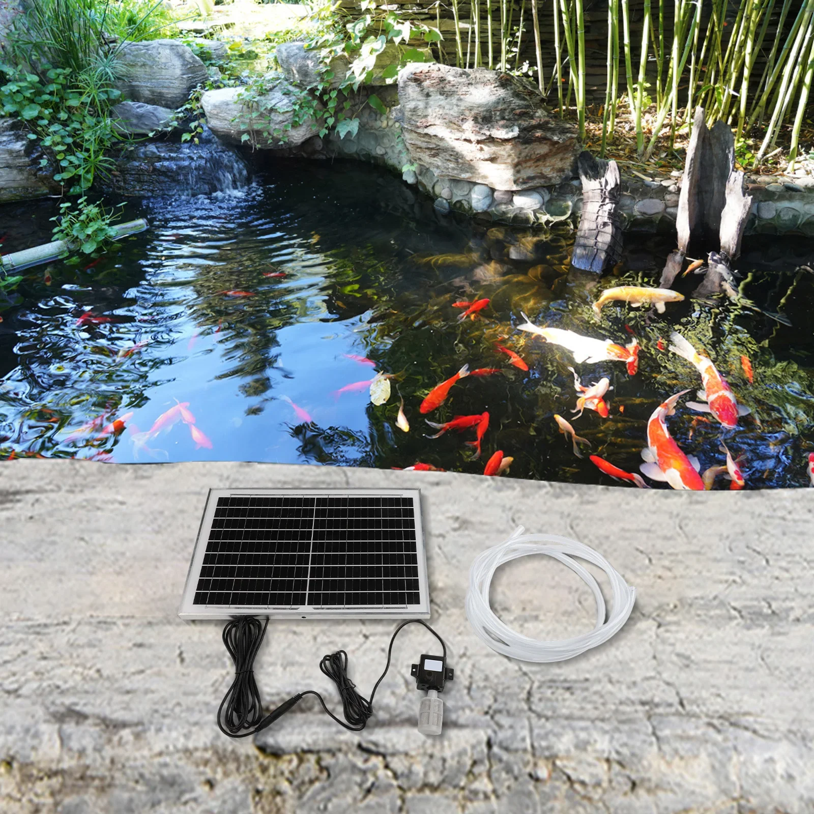 Solar Pump With Filter Circulating Fish Pond Submersible Pump Household Improvement Solar Power Replacement Supplies