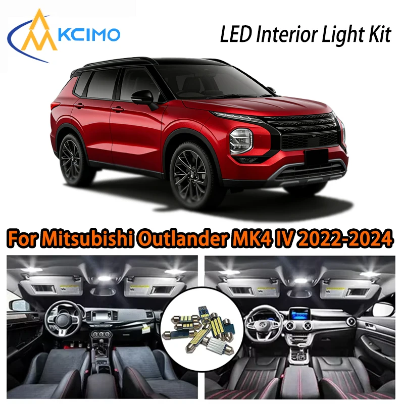 

Потрясающий комплект светодиодной подсветки салона для Mitsubishi Outlander MK4 IV 2022-2024, белый и ледяной синий, два цвета, суперяркий.