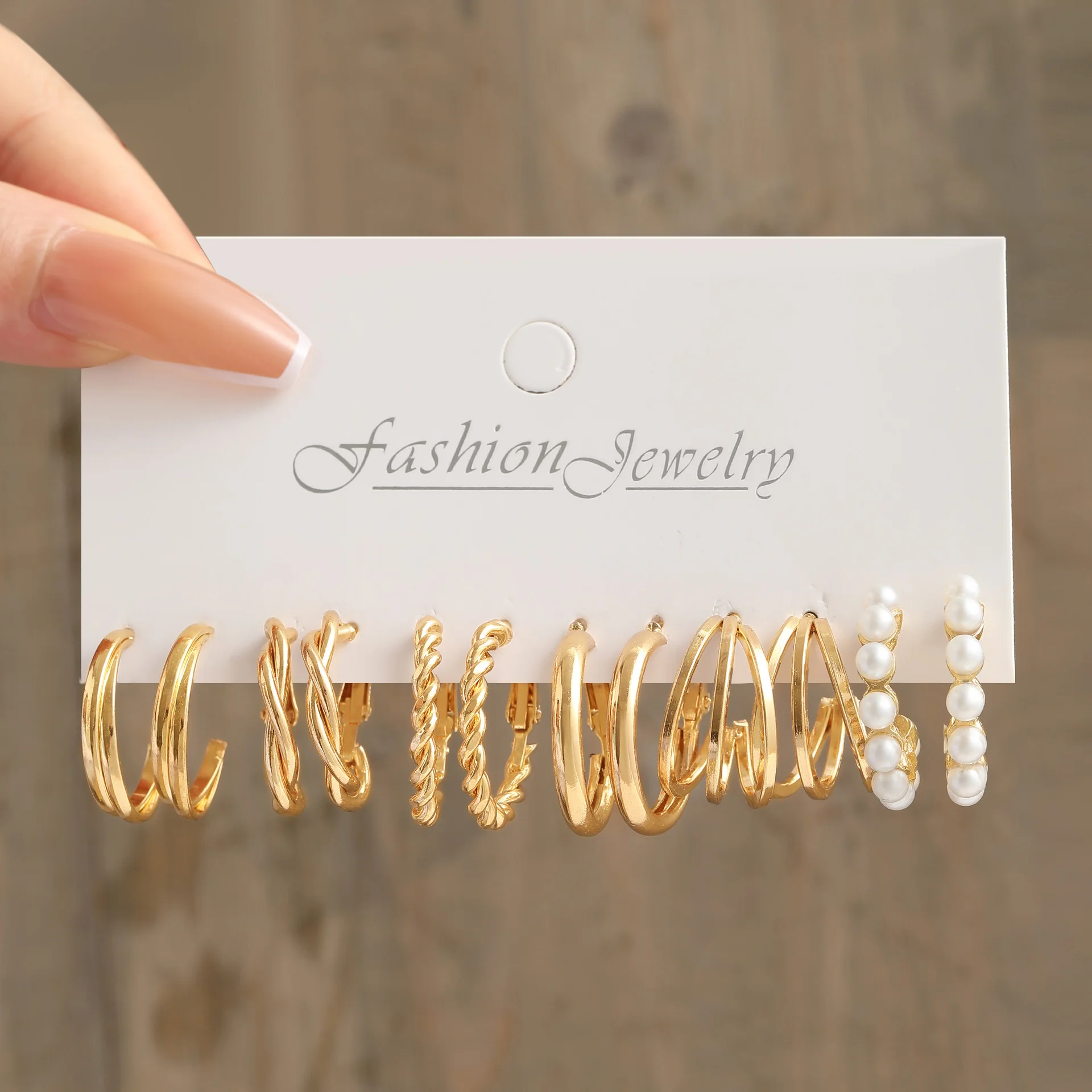 12/60 Stück Punk Geometrie Perlenohrringe Set für Damen Vintage Einfache C-förmige Creolen Tägliches Tragen Party Schmuck Schmuckgeschenke