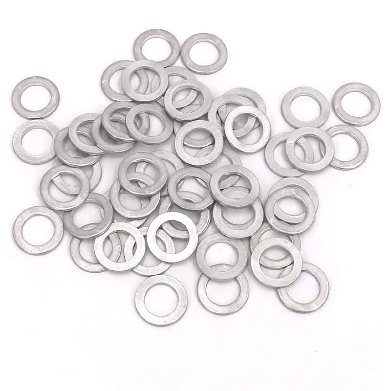 50 Pieces Engine Oil Crush Washers Drain Plug Gaskets 94109-14000 for Fits Civic, Accord, CR-V/CRV, Pilot, and More